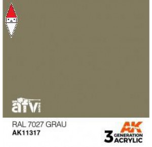 , , , ACRILICO MODELLISMO AK INTERACTIVE RAL 7027 GRAU