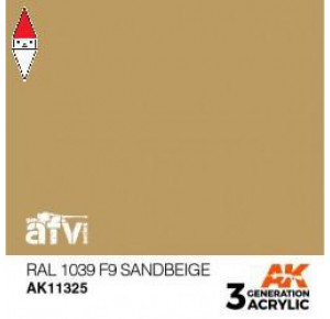 , , , ACRILICO MODELLISMO AK INTERACTIVE RAL 1039 F9 SANDBEIGE