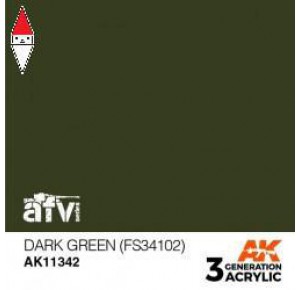 , , , ACRILICO MODELLISMO AK INTERACTIVE DARK GREEN (FS34102)