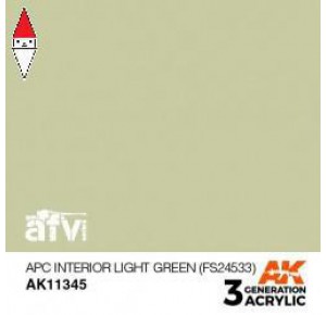 , , , ACRILICO MODELLISMO AK INTERACTIVE APC INTERIOR LIGHT GREEN (FS24533)