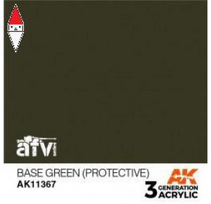 , , , ACRILICO MODELLISMO AK INTERACTIVE BASE GREEN (PROTECTIVE)