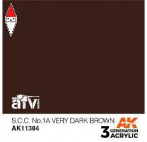 , , , ACRILICO MODELLISMO AK INTERACTIVE S.C.C. NO.1A VERY DARK BROWN