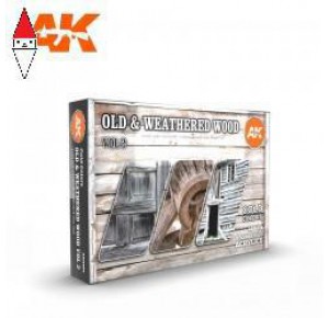 , , , ACRILICO MODELLISMO AK INTERACTIVE OLD AND WEATHERED WOOD VOL 2