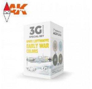 , , , ACRILICO MODELLISMO AK INTERACTIVE WWII LUFTWAFFE EARLY WAR COLORS SET 3G