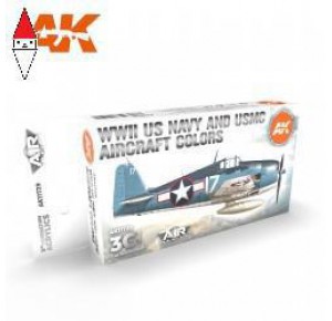, , , ACRILICO MODELLISMO AK INTERACTIVE WWII US NAVY AND USMC AIRCRAFT COLORS SET 3G