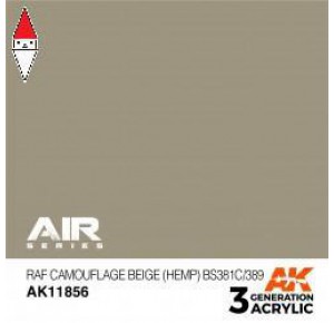 , , , ACRILICO MODELLISMO AK INTERACTIVE RAF CAMOUFLAGE BEIGE (HEMP) BS381C/389