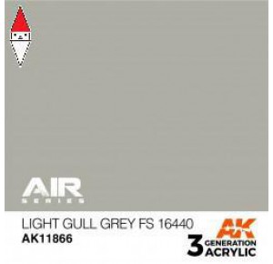 , , , ACRILICO MODELLISMO AK INTERACTIVE LIGHT GULL GREY FS 16440