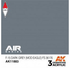 , , , ACRILICO MODELLISMO AK INTERACTIVE F-15 DARK GREY (MOD EAGLE) FS 36176