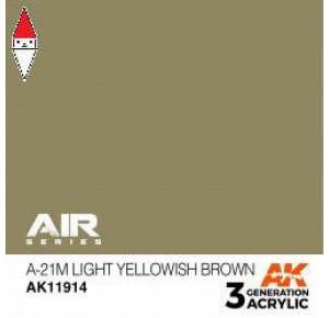 , , , ACRILICO MODELLISMO AK INTERACTIVE A-21M LIGHT YELLOWISH BROWN