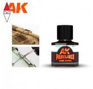 , , , AK INTERACTIVE DARK BROWN PANELINER 40 ML