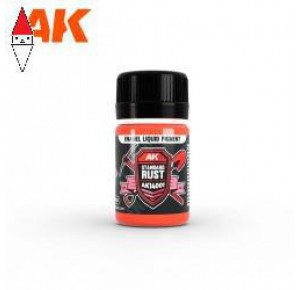 , , , PIGMENTI MODELLISMO AK INTERACTIVE STANDARD RUST - LIQUID PIGMENT