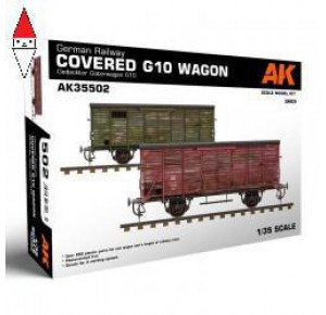 , , , AK INTERACTIVE 1/35 GERMAN RAILWAY COVERED G10 WAGON GEDECKTER G TERWAGEN G10