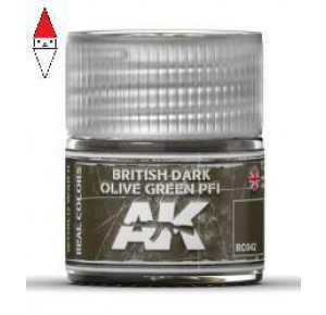 , , , ACRILICO MODELLISMO AK INTERACTIVE BRITISH DARK OLIVE GREEN PFI 10ML