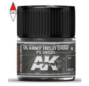 , , , ACRILICO MODELLISMO AK INTERACTIVE US ARMY HELO DRAB FS 34031 10ML