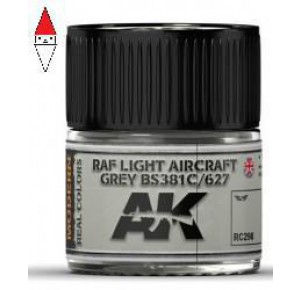 , , , ACRILICO MODELLISMO AK INTERACTIVE RAF LIGHT AIRCRAFT GREY BS381C/627 10ML