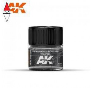 , , , ACRILICO MODELLISMO AK INTERACTIVE SCHWARZGRAU-BLACK GREY RAL 7021 10ML