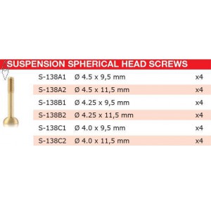 , , , BRM MODEL CARS SUSPENSION BRASS SCREW M2 SPHERICAL HEAD 4.0MM X 9.5MM SHORT (X4)