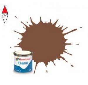 , , , SMALTO MODELLISMO HUMBROL NO 186 BROWN - MATT - TINLET NO 1 (14ML)