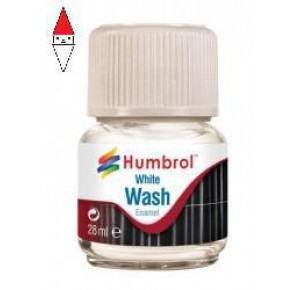 , , , HUMBROL 28ML ENAMEL WASH - WHITE