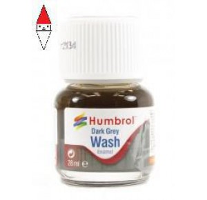 , , , HUMBROL 28ML ENAMEL WASH - DARK GREY