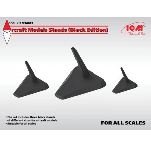 , , , ICM AIRCRAFT MODELS STANDS (BLACK EDITION)