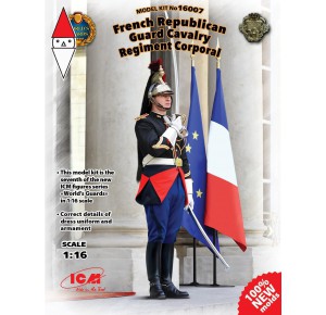 , , , ICM 1/16 FRENCH REPUBLICAN GUARD CAVALRY REGIMENT CORPORAL (NEW MOLDS)