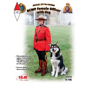 , , , ICM 1/16 RCMP FEMALE OFFICER WITH DOG (NEW MOLDS)