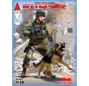 , , , ICM 1/16 K-9 ISRAELI POLICE TEAM OFFICER WITH DOG (NEW MOLDS)