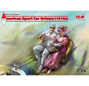 , , , ICM 1/24 AMERICAN SPORT CAR DRIVERS (1910S) (1 MALE 1 FEMALE FIGURES)