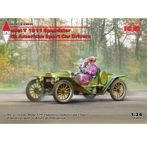 , , , ICM 1/24 MODEL T 1913 SPEEDSTER WITH AMERICAN SPORT CAR DRIVERS