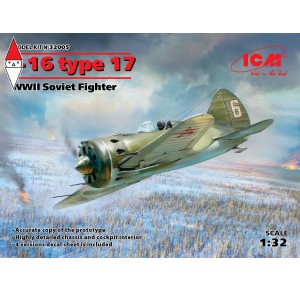 , , , ICM 1/32 I-16 TYPE 17 WWII SOVIET FIGHTER