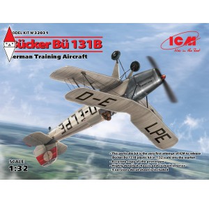 , , , ICM 1/32 BUCKER BU 131B GERMAN TRAINING AIRCRAFT