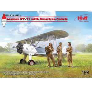 , , , ICM 1/32 STEARMAN PT-17 WITH AMERICAN CADETS