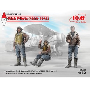 , , , ICM 1/32 BRITISH PILOTS (1939-1945) (3 FIGURES) (NEW MOLDS)