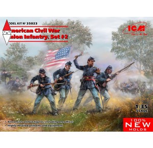 , , , ICM 1/35 AMERICAN CIVIL WAR UNION INFANTRY. SET 2 (NEW MOLDS)