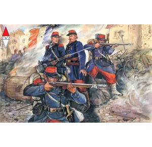 , , , ICM 1/35 FRENCH LINE INFANTRY (1870-1871) (4 FIGURES - 1 OFFICER 3 SOLDIERS)