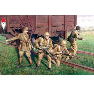 , , , ICM 1/35 BRITISH INFANTRY (1917-1918) (4 FIGURES - 1 OFFICER 3 SOLDIERS)