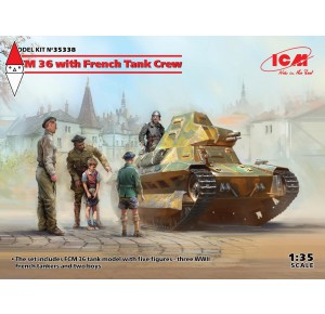 , , , ICM 1/35 FCM 36 WITH FRENCH TANK CREW