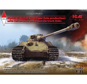 , , , ICM 1/35 PZ.KPFW.VI AUSF.B KING TIGER (LATE PRODUCTION) WITH FULL INTERIOR