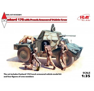 , , , ICM 1/35 PANHARD 178 WITH FRENCH ARMOURED VEHICLE CREW