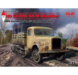 , , , ICM 1/35 KHD S3000/SS M MAULTIER WWII GERMAN SEMI-TRACKED TRUCK