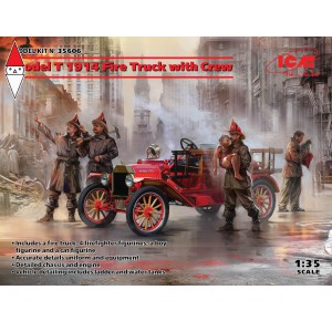 , , , ICM 1/35 MODEL T 1914 FIRE TRUCK WITH CREW