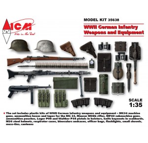 , , , ICM 1/35 WWII GERMAN INFANTRY WEAPONS AND EQUIPMENT (NEW MOLDS)