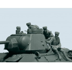 , , , ICM 1/35 SOVIET TANK RIDERS (1943-1945) (4 FIGURES) (NEW MOLDS)