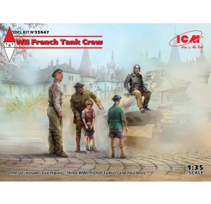 , , , ICM 1/35 WWII FRENCH TANK CREW (4 FIGURES) (NEW MOLDS)