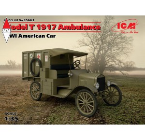 , , , ICM 1/35 MODEL T 1917 AMBULANCE WWI AMERICAN CAR (NEW MOLDS)