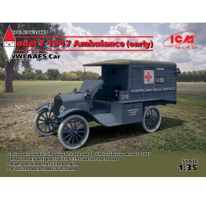 , , , ICM 1/35 MODEL T 1917 AMBULANCE (EARLY) WWI AAFS CAR