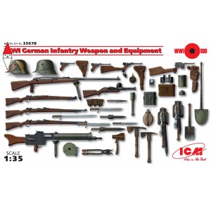 , , , ICM 1/35 WWI GERMAN INFANTRY WEAPON AND EQUIPMENT