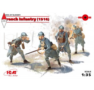 , , , ICM 1/35 FRENCH INFANTRY (1916) (4 FIGURES) (NEW MOLDS)