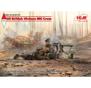 , , , ICM 1/35 WWI BRITISH VICKERS MG CREW (VICKERS MG AND 2 FIGURES) (NEW MOLDS)
